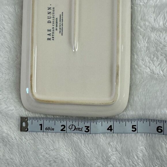 Rae Dunn Artisian Collection Spread Typography Butter Dish Shabby Chic Cottage - Picture 7 of 9